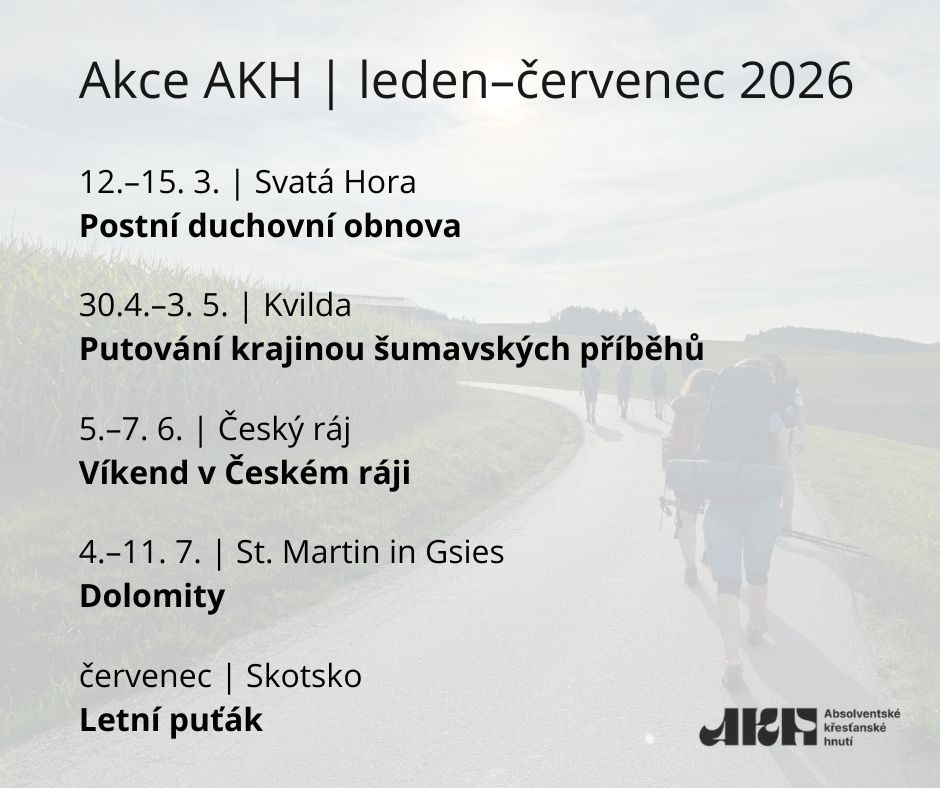 Rozpis akcí na 1. pololetí 2026